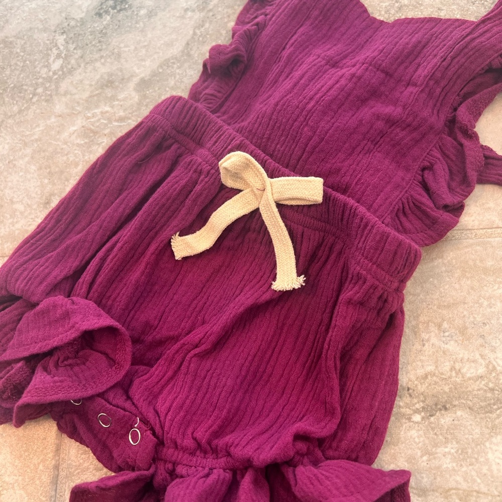 New Little Rabbit Wears Purple Baby Toddler Girls Romper - Picture 5 of 6